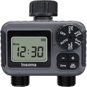 Insoma 2-Zone Independent Sprinkler Timer